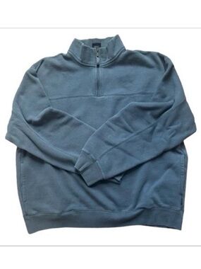 Vintage GAP Quarter Zip Sweatshirt XL Blue Fleece Pullover Mock Neck 90s